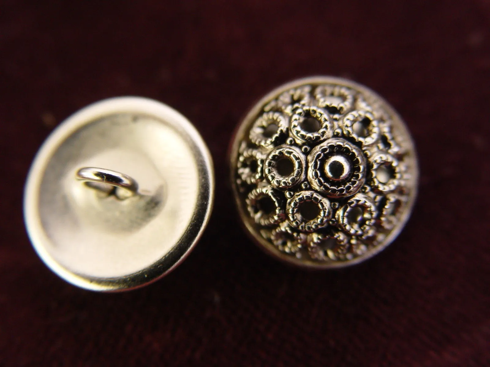 d=16 mm Metall Trachtenknöpfe Knöpfe Zierknöpfe Ornament Knöpfe 7 St. TK034
